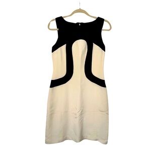 GUC Women’s David Meister Cream & Black Cocktail Dress Size 4